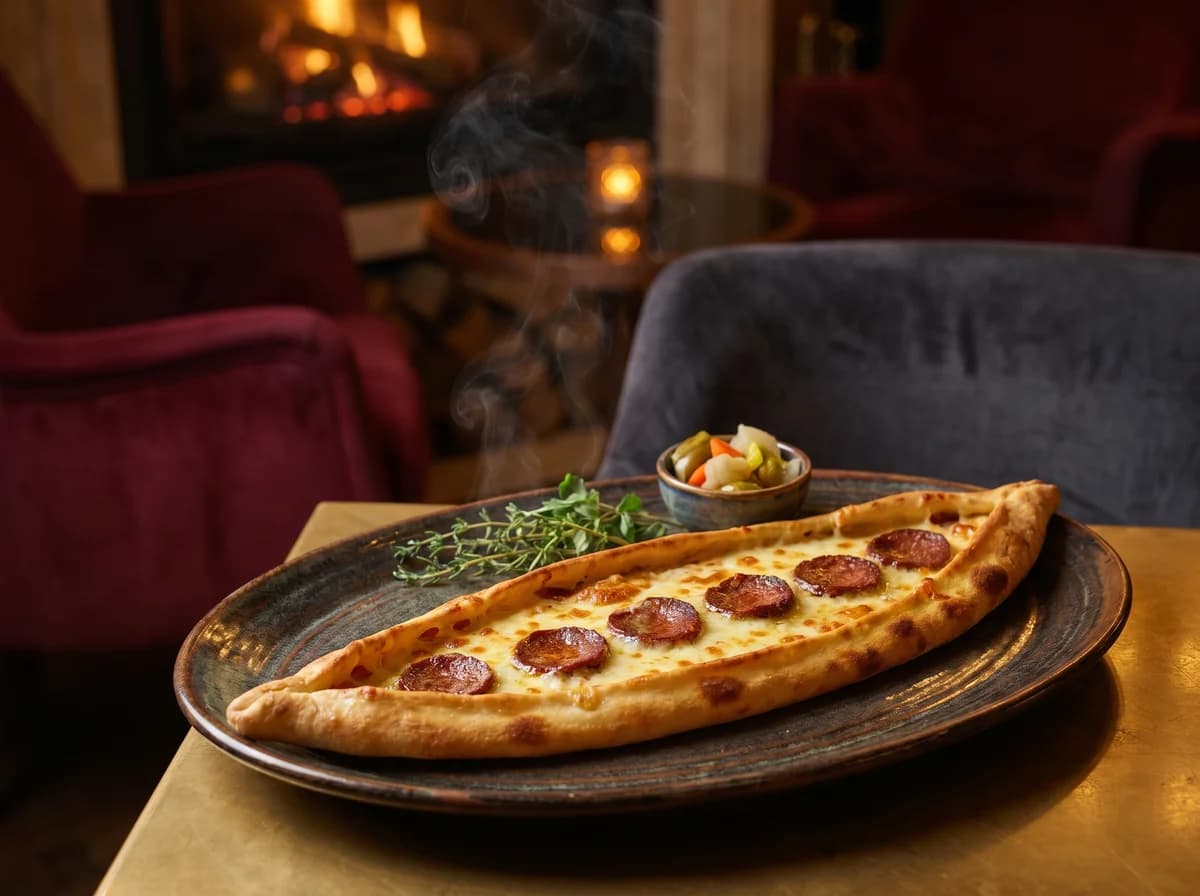 Sucuklu Kaşarlı Pide